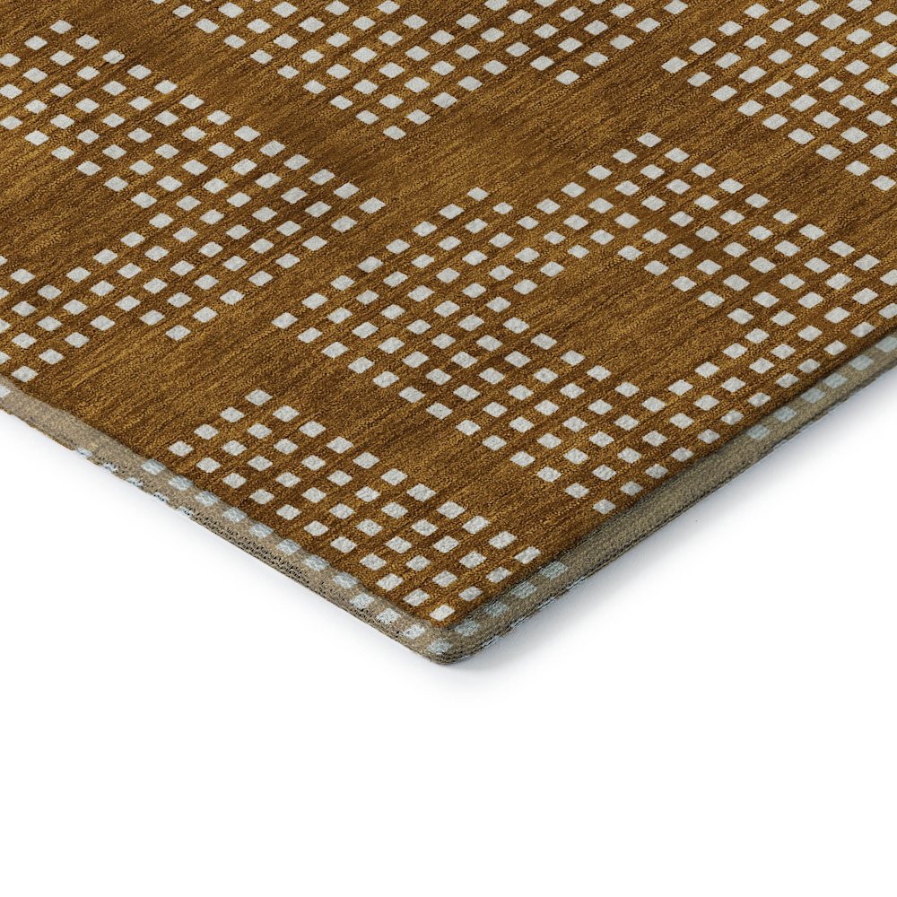 Premium Machine Washable Mayfield AMF890 Terracotta 2'6" x 3'10" Rug. Picture 3