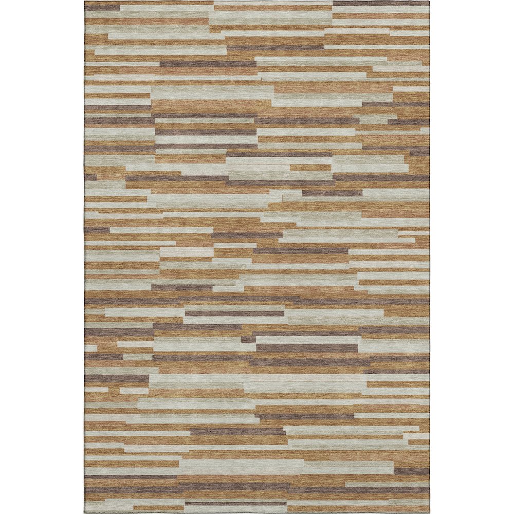 Premium Machine Washable Mayfield AMF894 Paprika 5' x 7'6" Rug. Picture 1