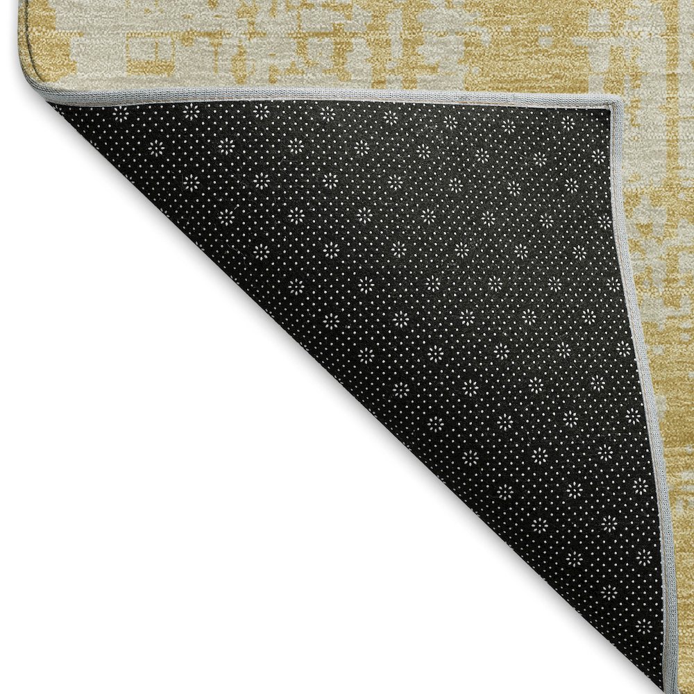 Premium Machine Washable Mayfield AMF895 Gold 2'6" x 3'10" Rug. Picture 2