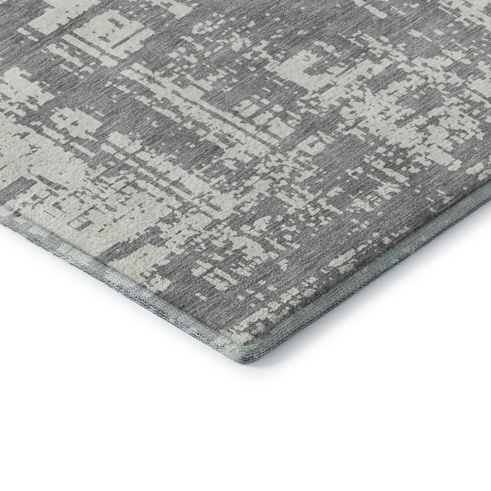 Premium Machine Washable Mayfield AMF895 Gray 2'6" x 3'10" Rug. Picture 3
