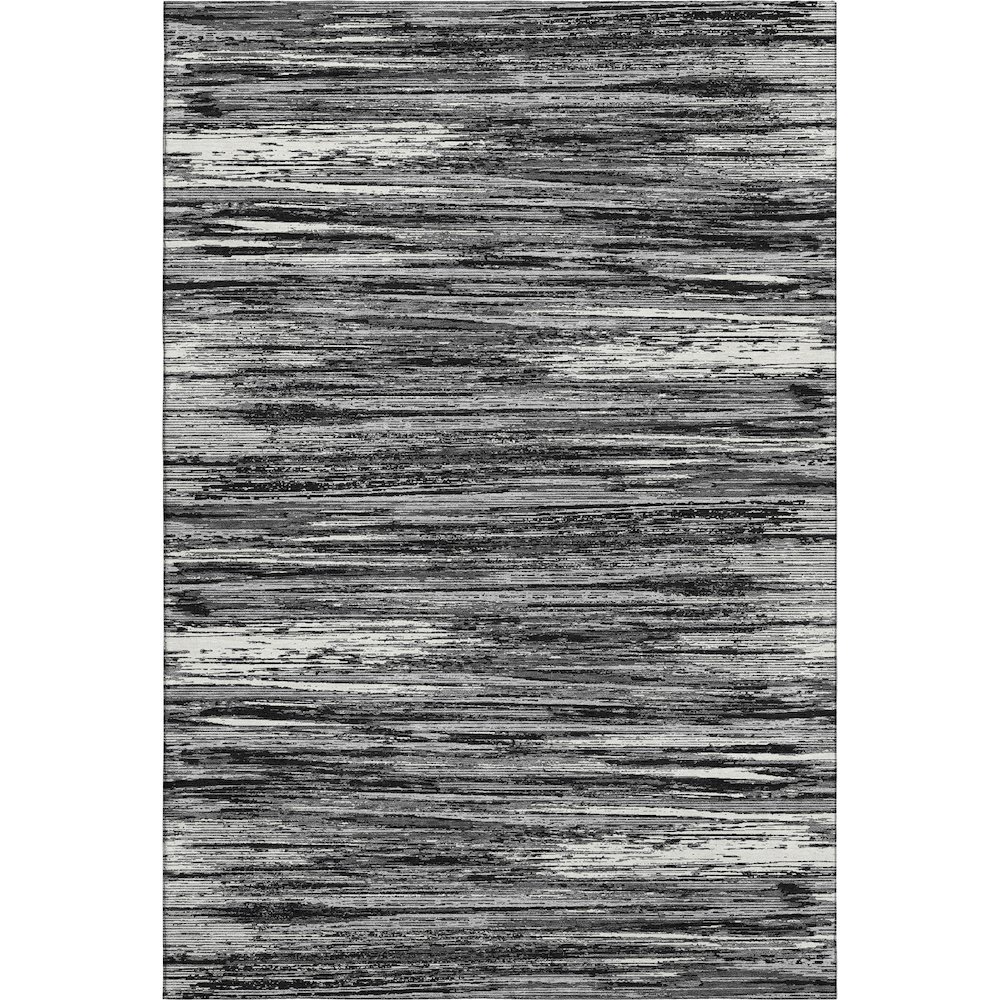 Premium Machine Washable Mayfield AMF896 Black 5' x 7'6" Rug. Picture 1
