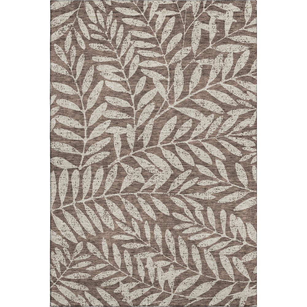 Premium Machine Washable Mayfield AMF899 Brown 5' x 7'6" Rug. Picture 1