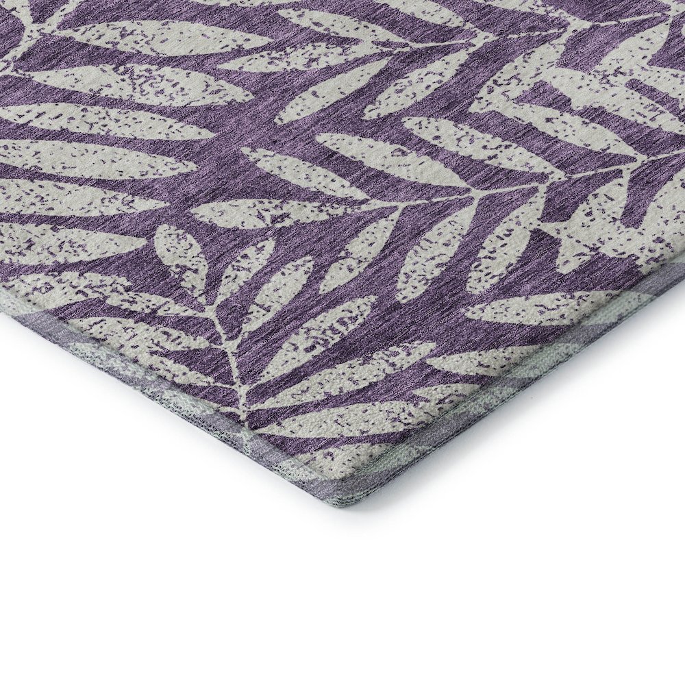 Premium Machine Washable Mayfield AMF899 Purple 2'6" x 3'10" Rug. Picture 3