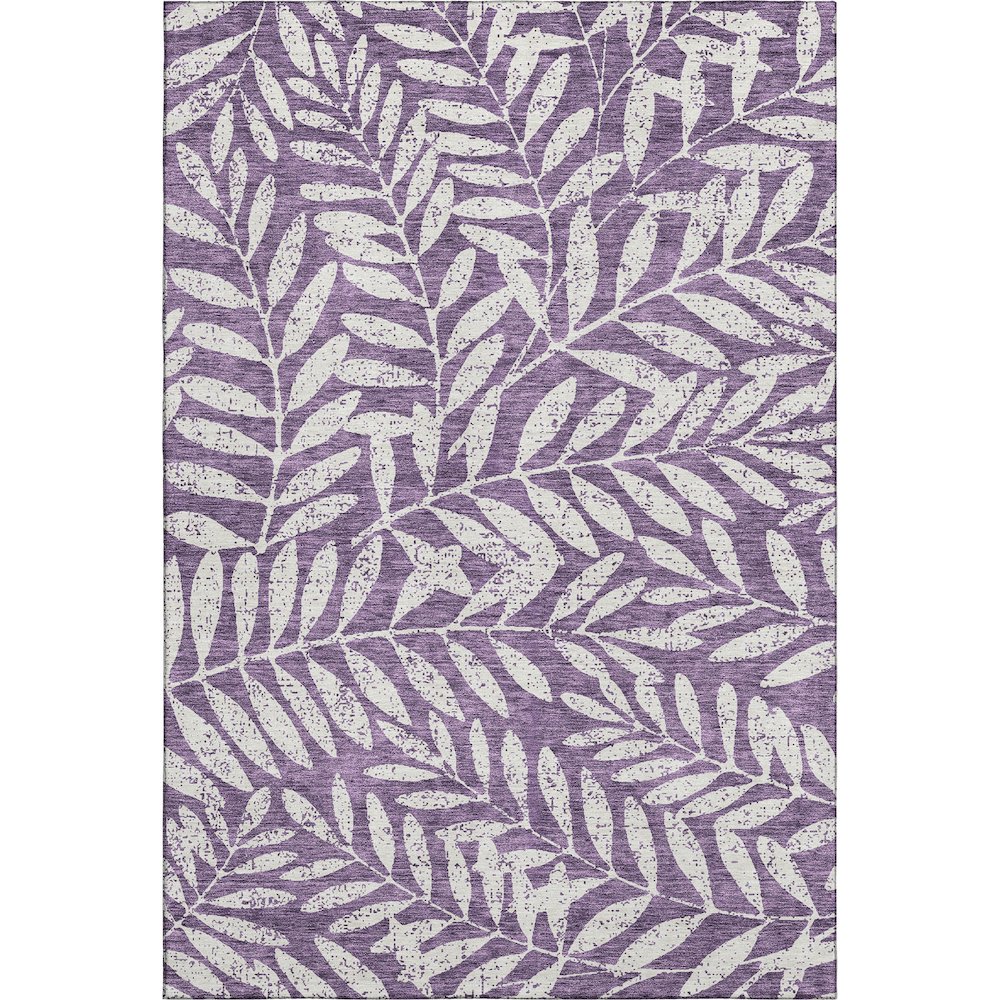 Premium Machine Washable Mayfield AMF899 Purple 5' x 7'6" Rug. Picture 1