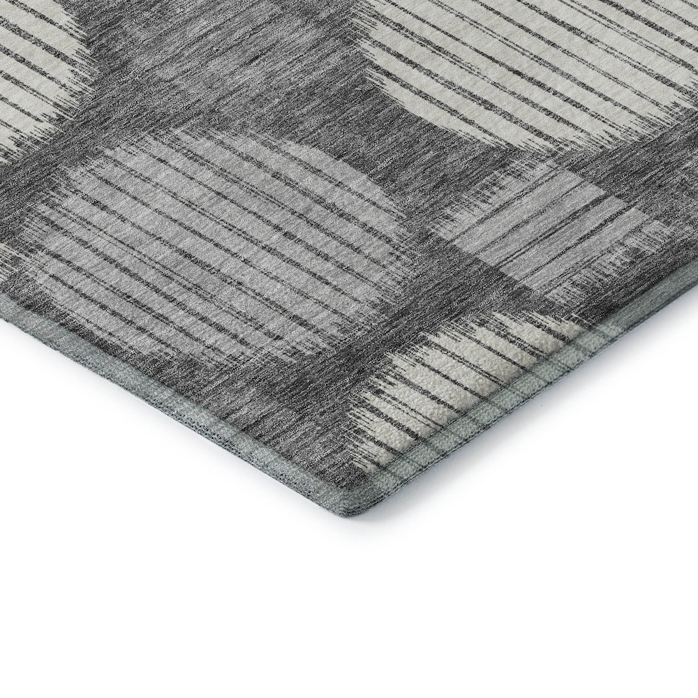 Premium Machine Washable Mayfield AMF900 Charcoal 2'6" x 3'10" Rug. Picture 3