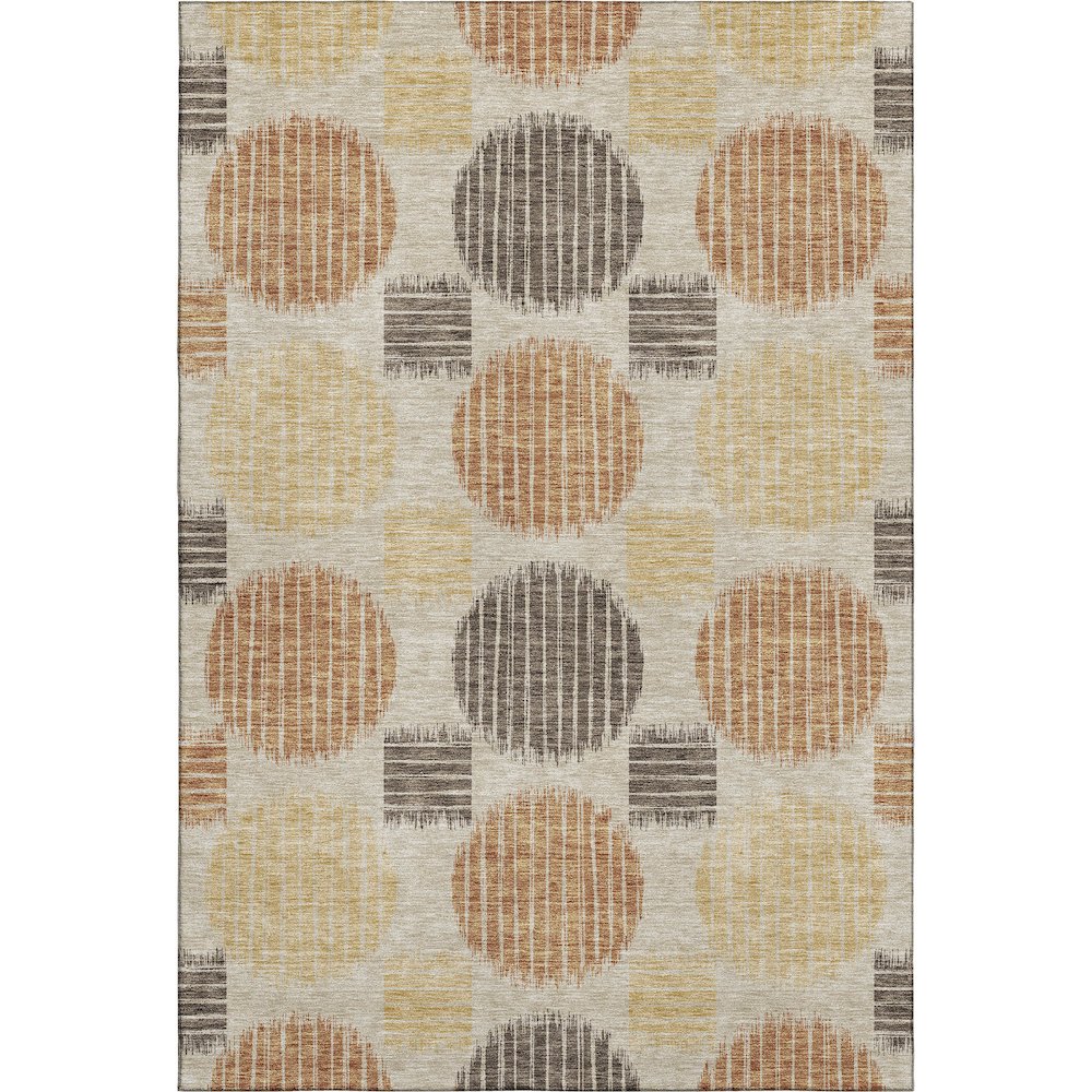 Premium Machine Washable Mayfield AMF900 Tan 5' x 7'6" Rug. Picture 1