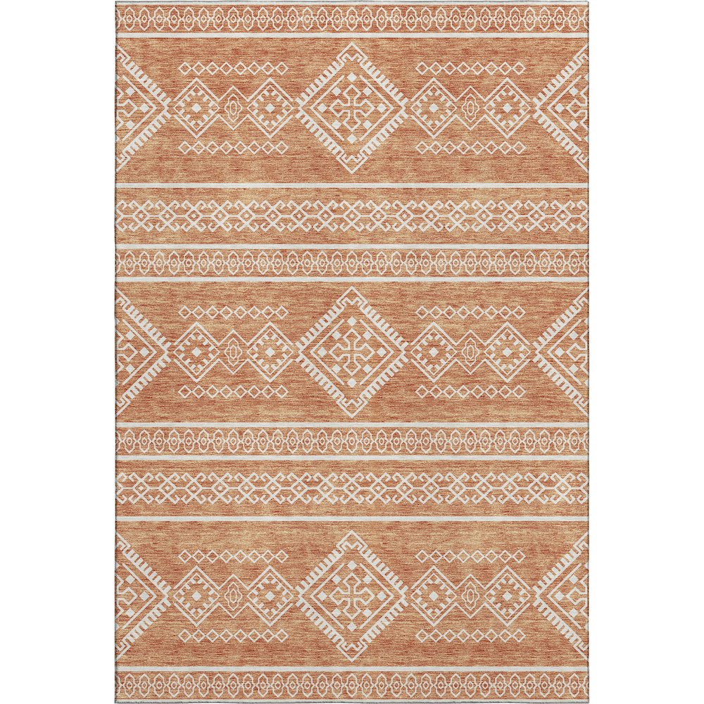 Premium Machine Washable Mayfield AMF901 Copper 5' x 7'6" Rug. Picture 1