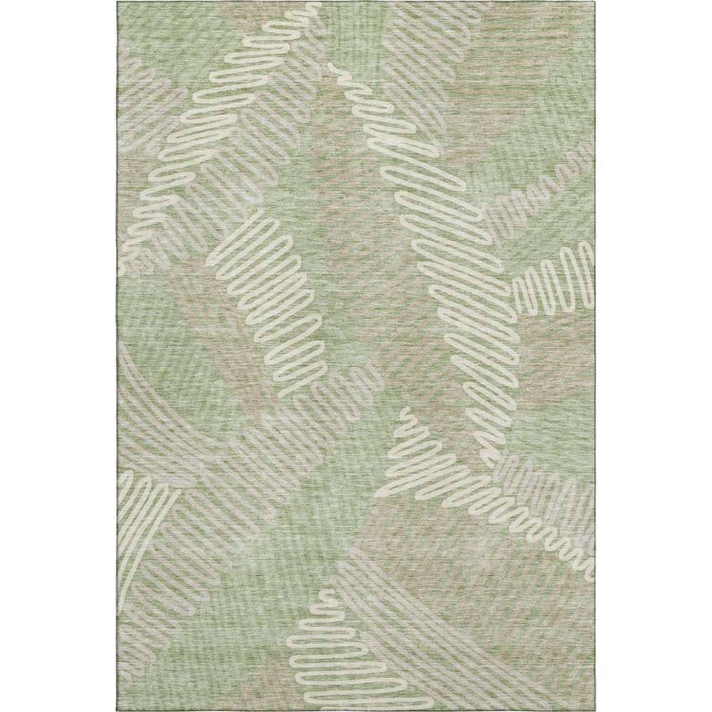 Premium Machine Washable Mayfield AMF904 Aloe 5' x 7'6" Rug. Picture 1
