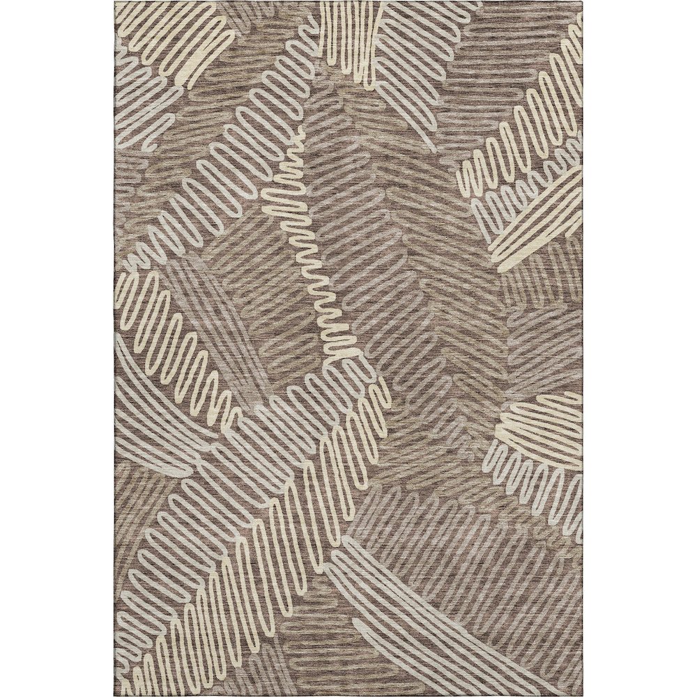 Premium Machine Washable Mayfield AMF904 Chocolate 5' x 7'6" Rug. Picture 1
