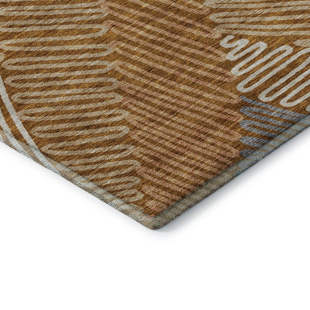 Premium Machine Washable Mayfield AMF904 Paprika 2'6" x 3'10" Rug. Picture 3