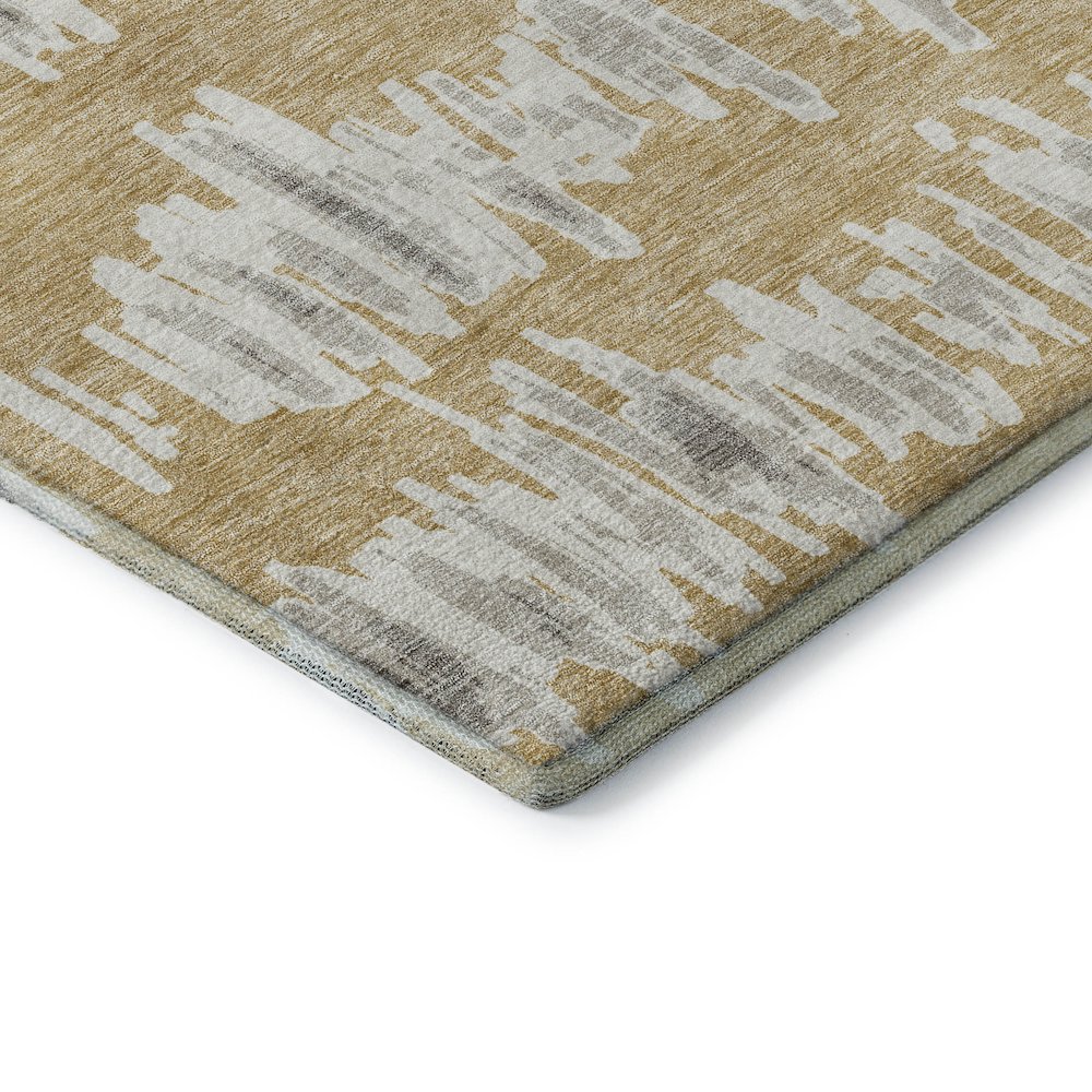 Premium Machine Washable Mayfield AMF905 Gold 2'6" x 3'10" Rug. Picture 3