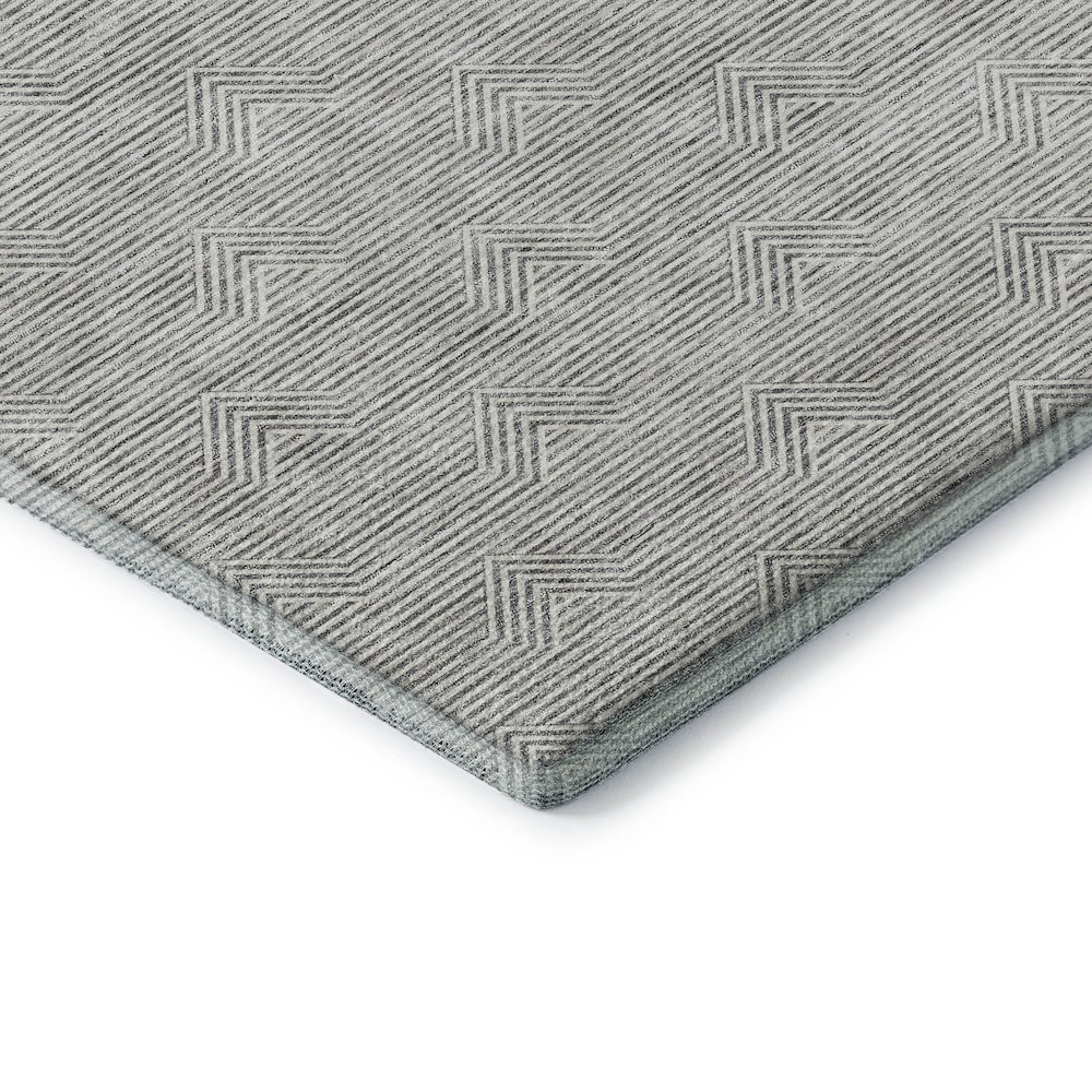 Premium Machine Washable Mayfield AMF910 Gray 2'6" x 3'10" Rug. Picture 3