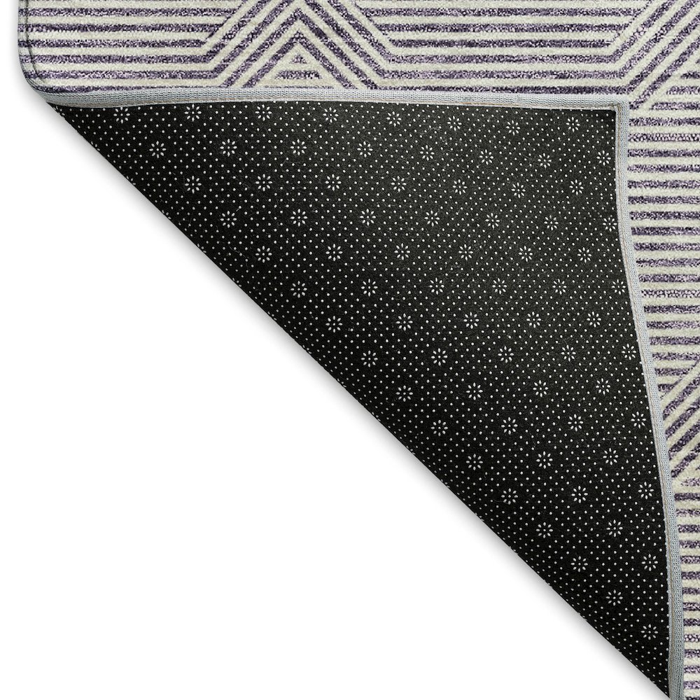 Premium Machine Washable Mayfield AMF910 Purple 2'6" x 3'10" Rug. Picture 2