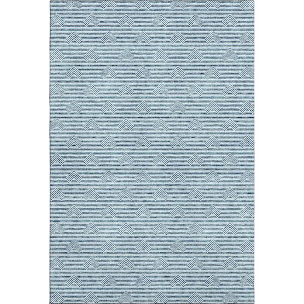 Premium Machine Washable Mayfield AMF910 Teal 5' x 7'6" Rug. Picture 1