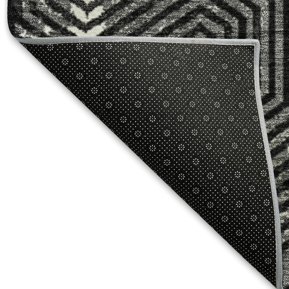 Premium Machine Washable Mayfield AMF912 Black 2'6" x 3'10" Rug. Picture 2