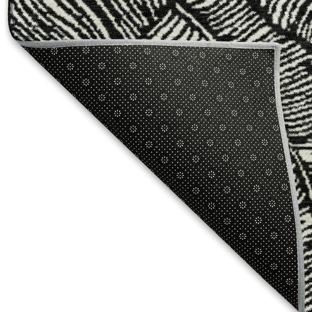 Premium Machine Washable Mayfield AMF913 Black 2'6" x 3'10" Rug. Picture 2