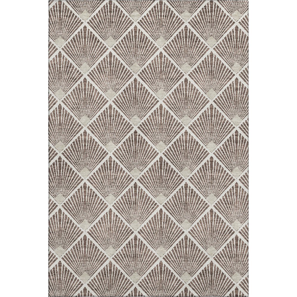 Premium Machine Washable Mayfield AMF914 Brown 5' x 7'6" Rug. Picture 1