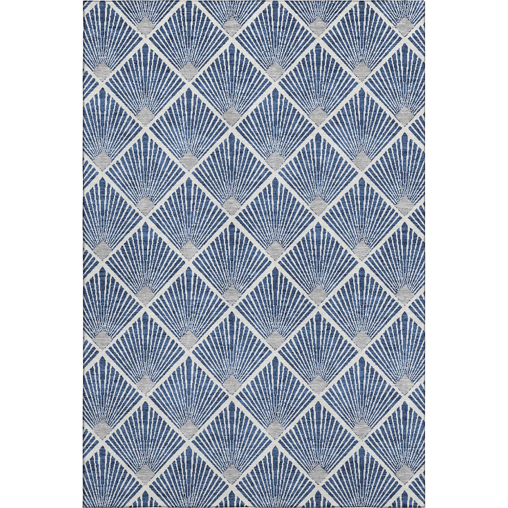 Premium Machine Washable Mayfield AMF914 Navy 5' x 7'6" Rug. Picture 1