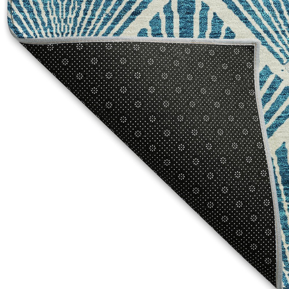 Premium Machine Washable Mayfield AMF914 Teal 2'6" x 3'10" Rug. Picture 2