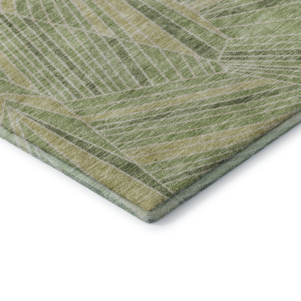Premium Machine Washable Mayfield AMF915 Green 2'6" x 3'10" Rug. Picture 3