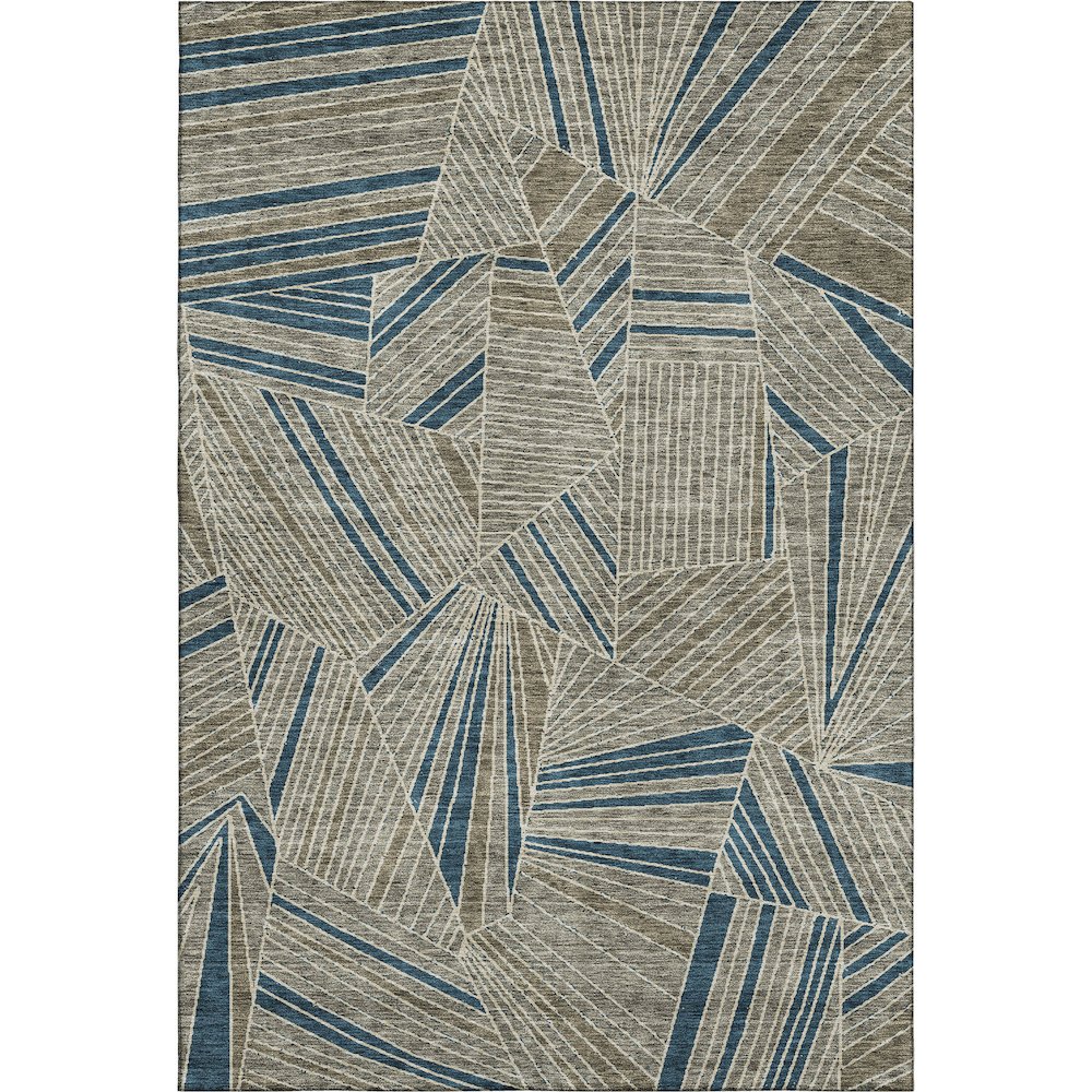 Premium Machine Washable Mayfield AMF915 Taupe 5' x 7'6" Rug. Picture 1