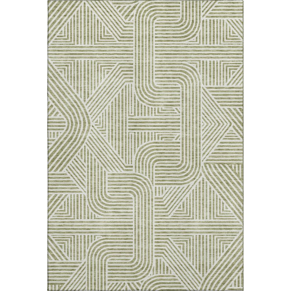 Premium Machine Washable Mayfield AMF917 Aloe 5' x 7'6" Rug. Picture 1