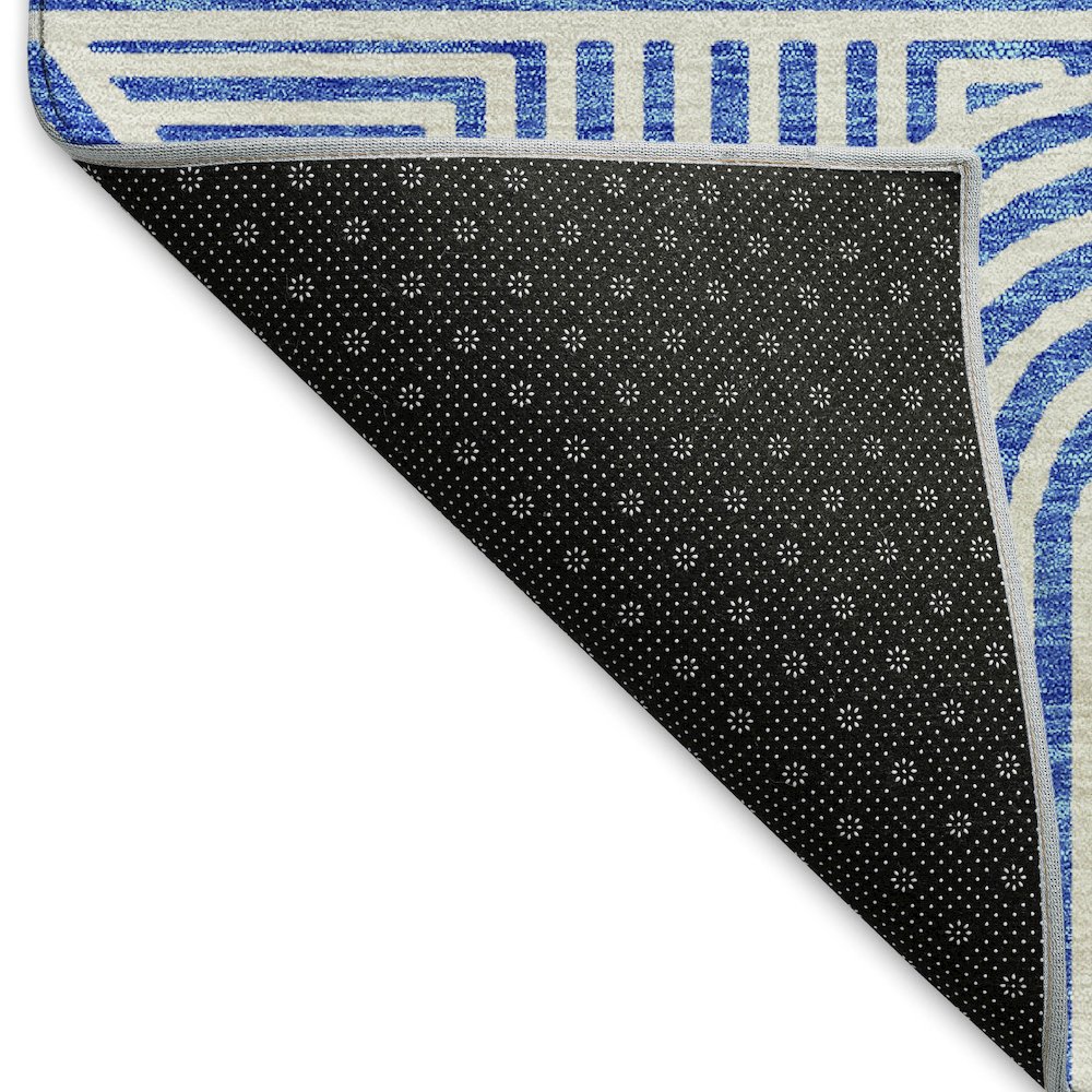 Premium Machine Washable Mayfield AMF917 Blue 2'6" x 3'10" Rug. Picture 2