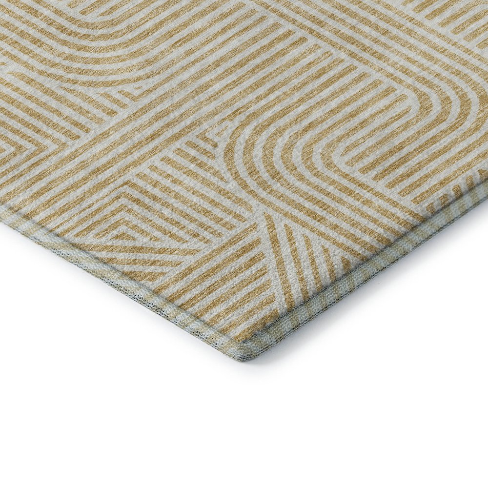 Premium Machine Washable Mayfield AMF917 Gold 2'6" x 3'10" Rug. Picture 3