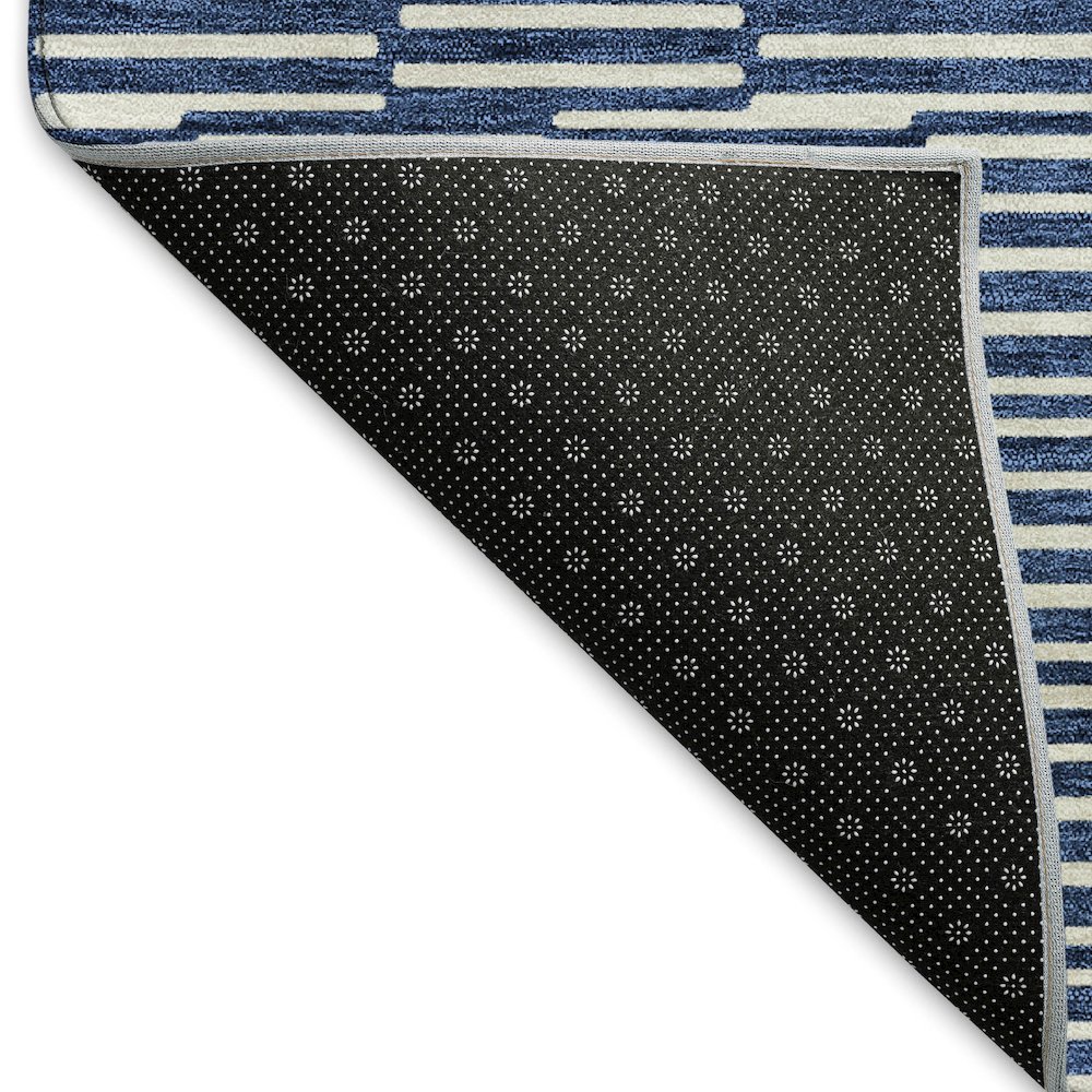 Premium Machine Washable Mayfield AMF918 Navy 2'6" x 3'10" Rug. Picture 2