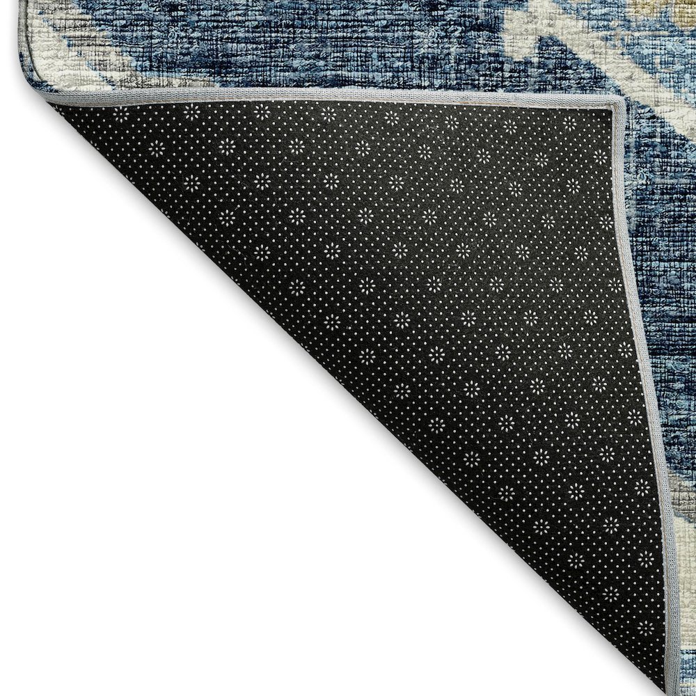 Premium Machine Washable Mayfield  Blue 2'6" x 3'10" Rug. Picture 2
