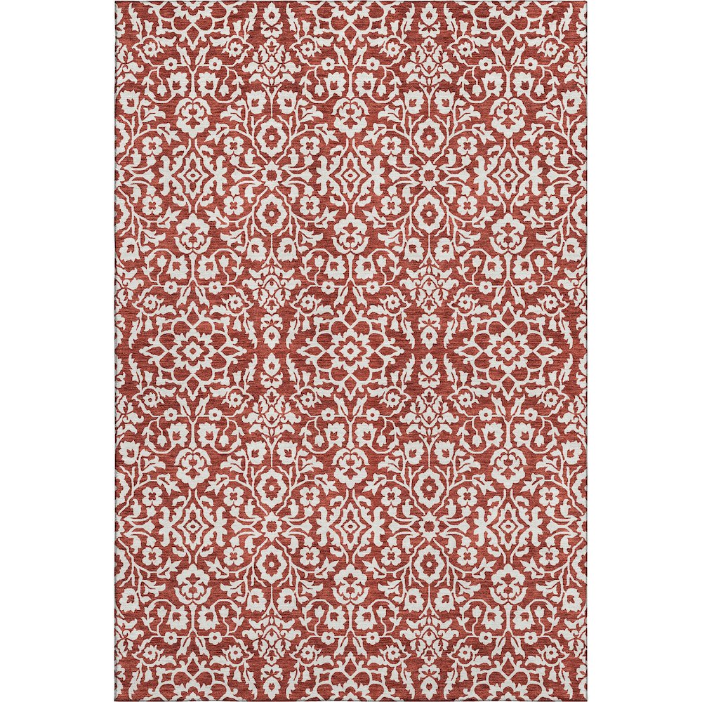 Premium Machine Washable Mayfield AMF920 Red 5' x 7'6" Rug. Picture 1
