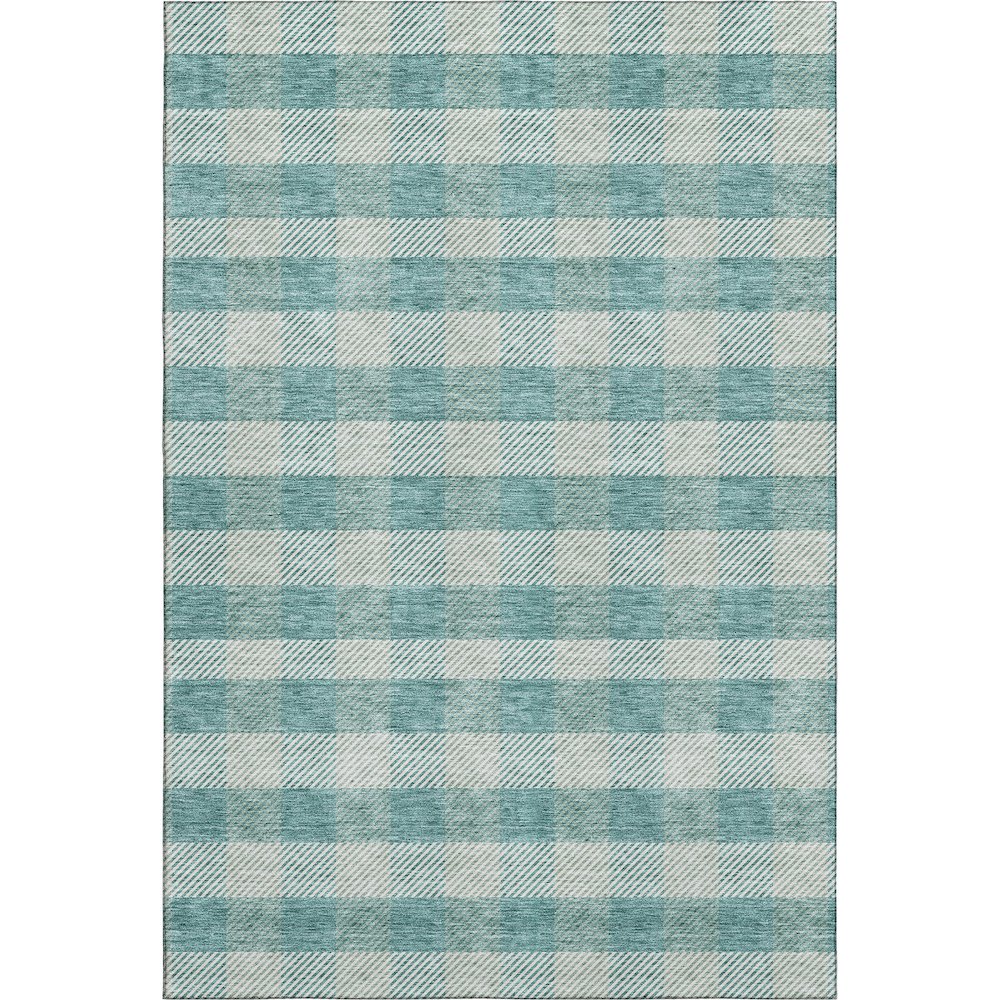 Premium Machine Washable Mayfield AMF924 Teal 5' x 7'6" Rug. Picture 1