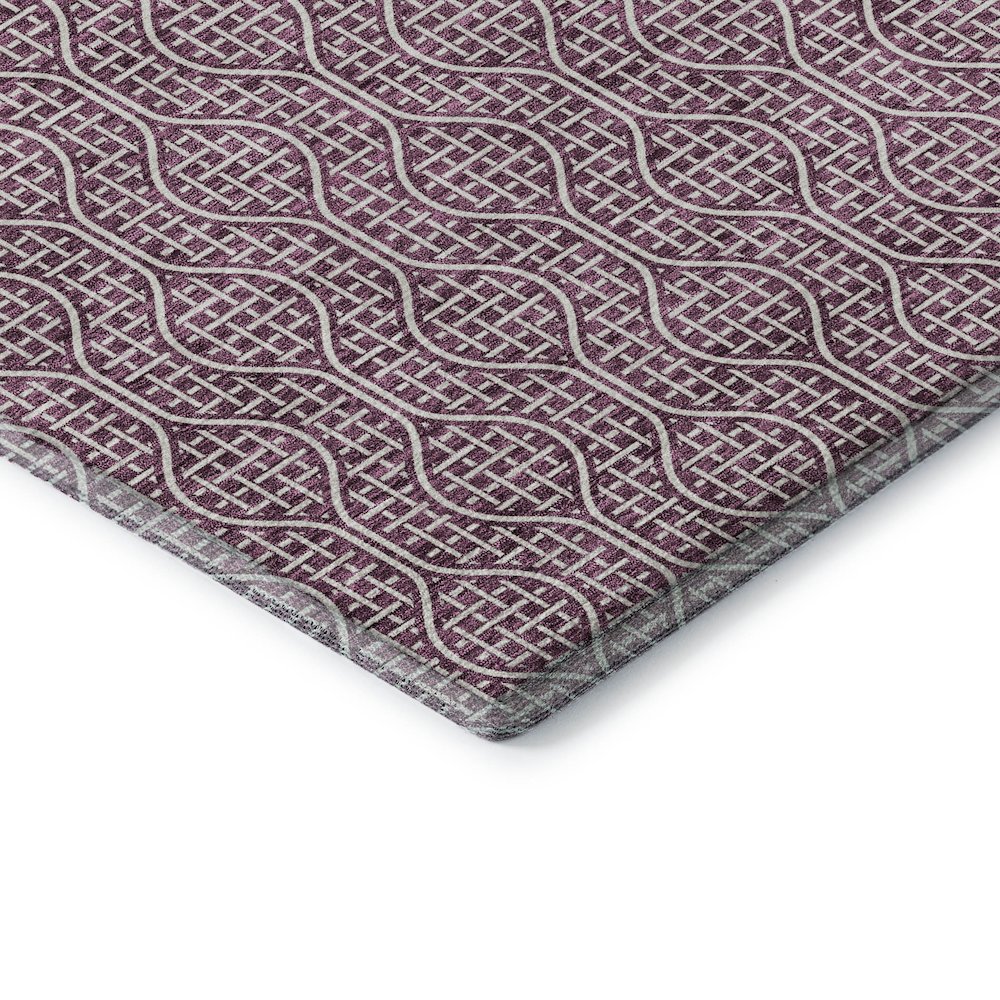 Premium Machine Washable Mayfield AMF926 Eggplant 2'6" x 3'10" Rug. Picture 3