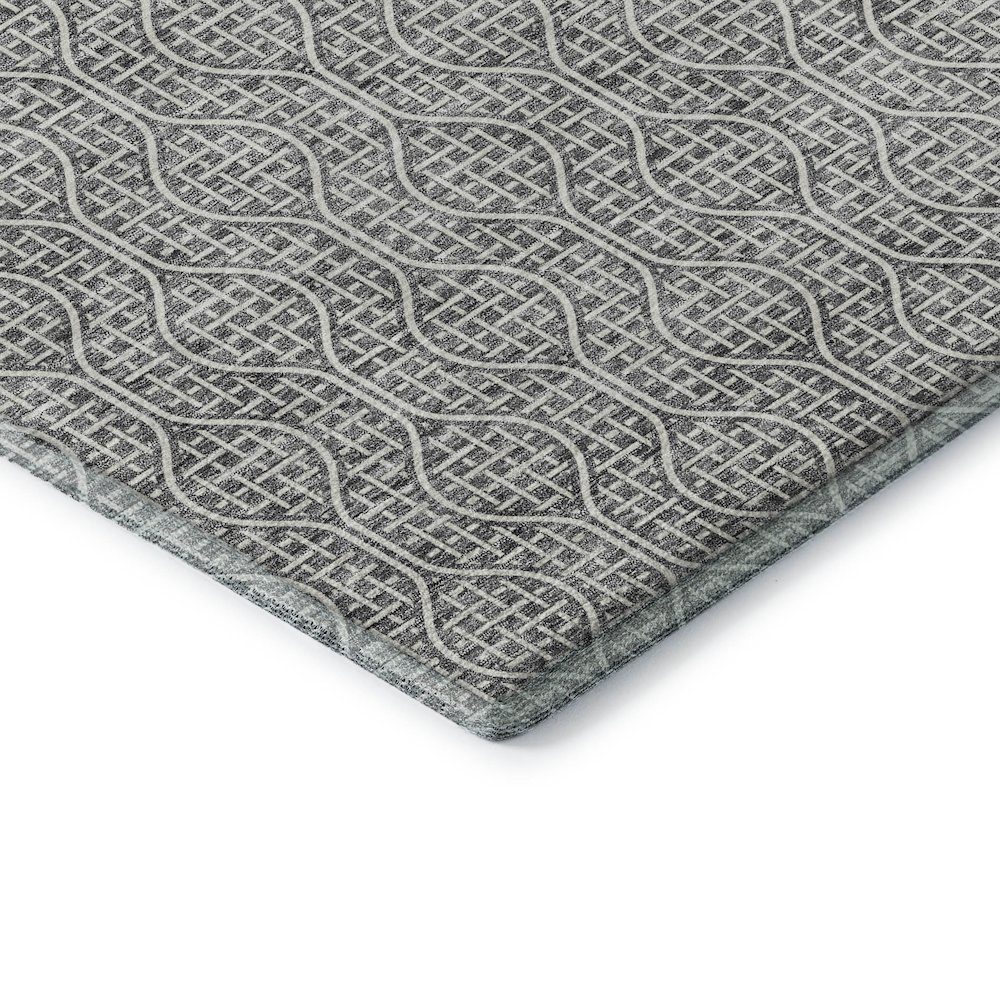 Premium Machine Washable Mayfield AMF926 Gray 2'6" x 3'10" Rug. Picture 3