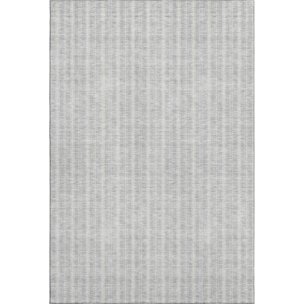 Premium Machine Washable Mayfield AMF929 Silver 5' x 7'6" Rug. Picture 1