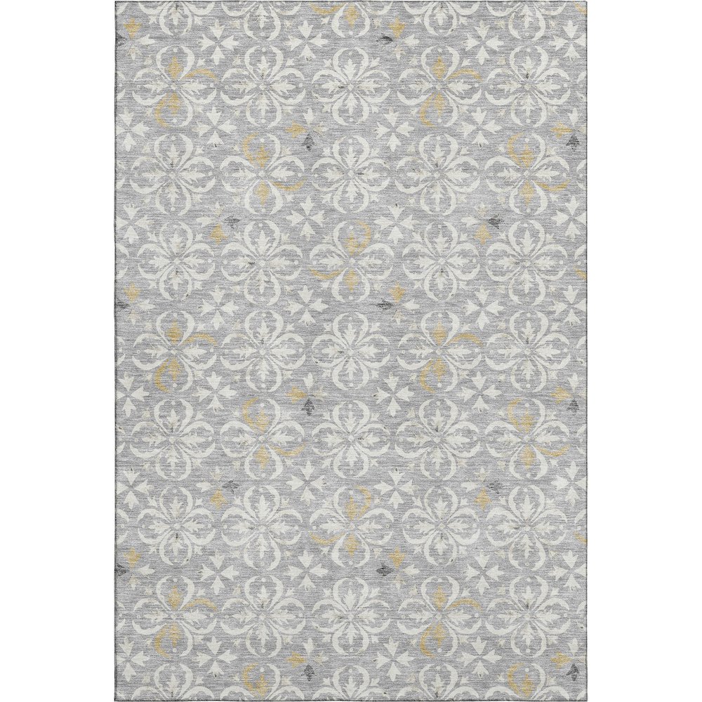Premium Machine Washable Mayfield AMF930 Gray 5' x 7'6" Rug. Picture 1