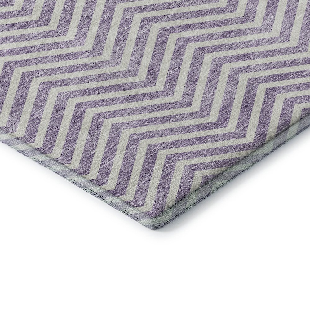 Premium Machine Washable Mayfield AMF934 Lilac 2'6" x 3'10" Rug. Picture 3