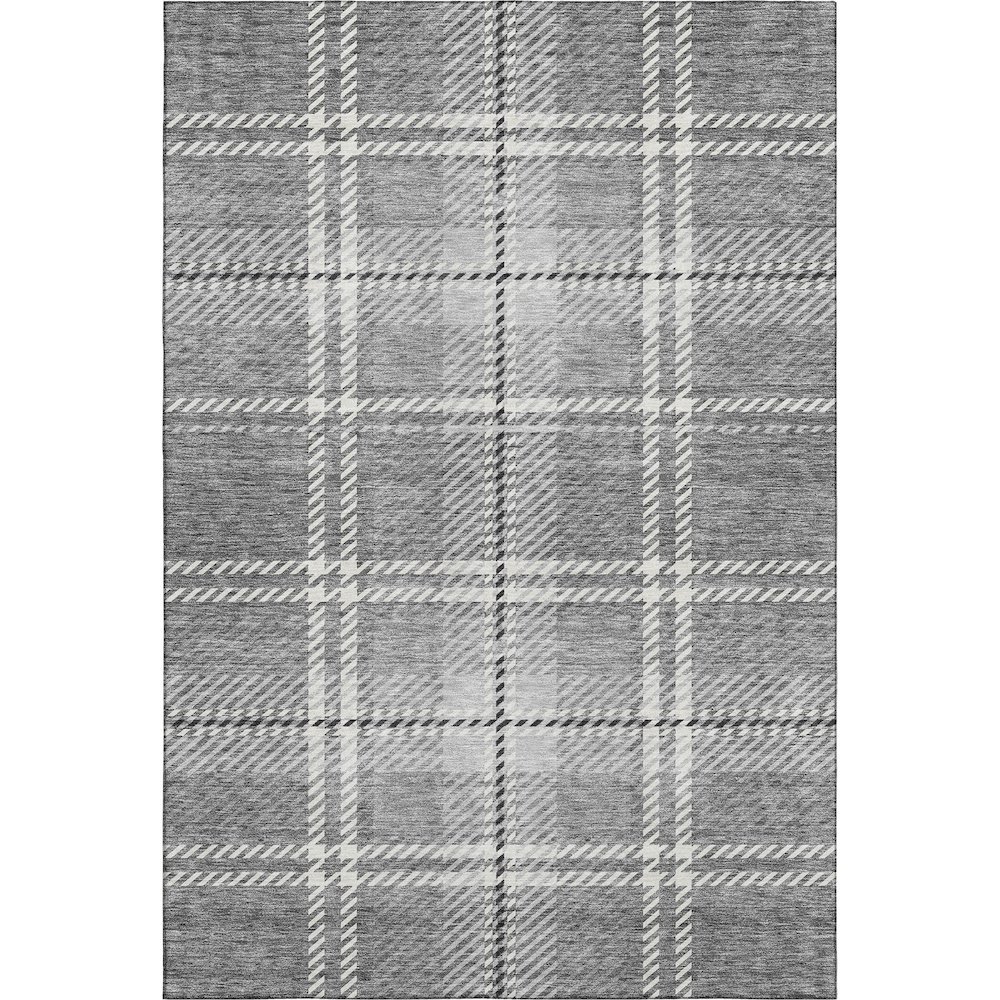 Premium Machine Washable Mayfield AMF935 Gray 5' x 7'6" Rug. Picture 1
