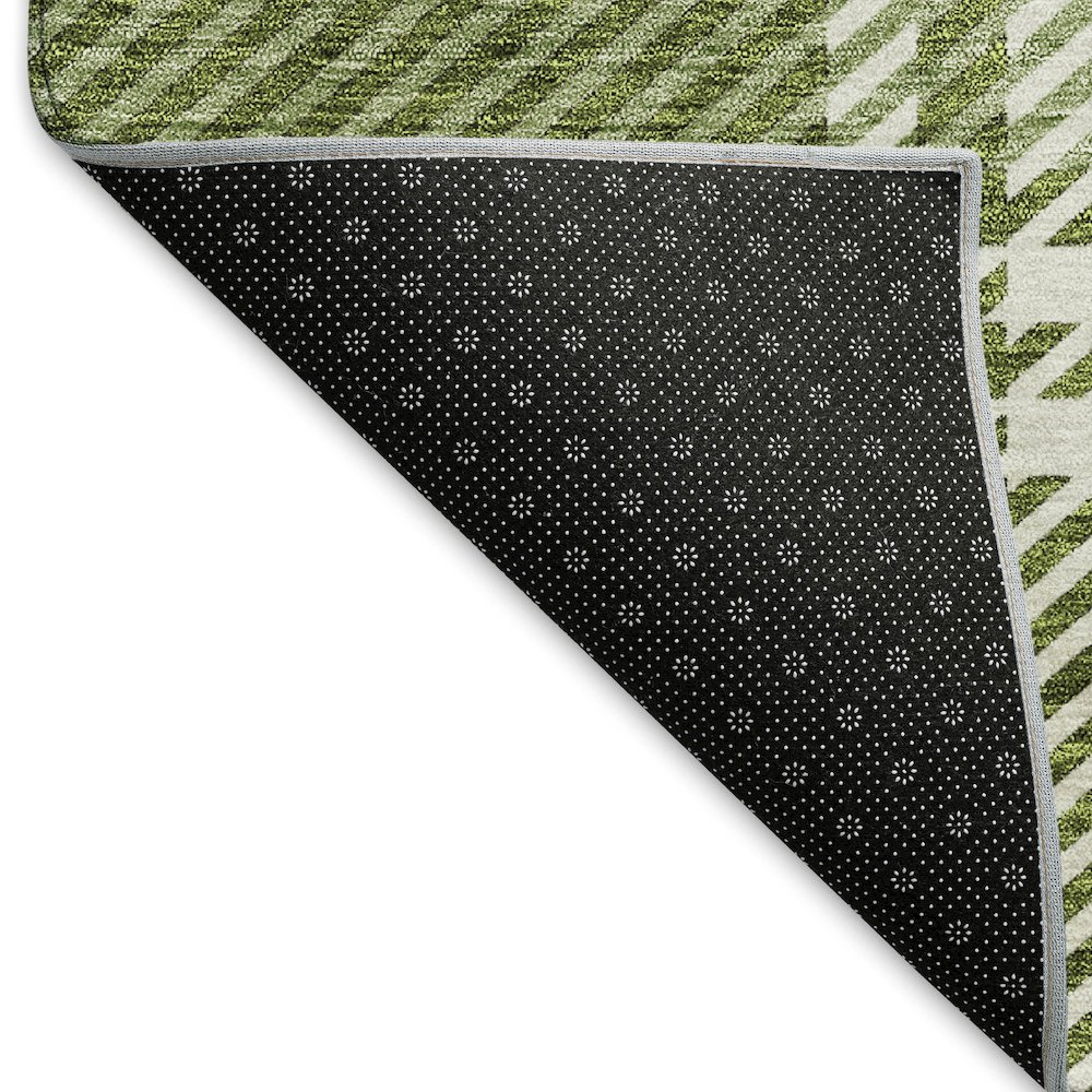 Premium Machine Washable Mayfield AMF935 Green 2'6" x 3'10" Rug. Picture 2