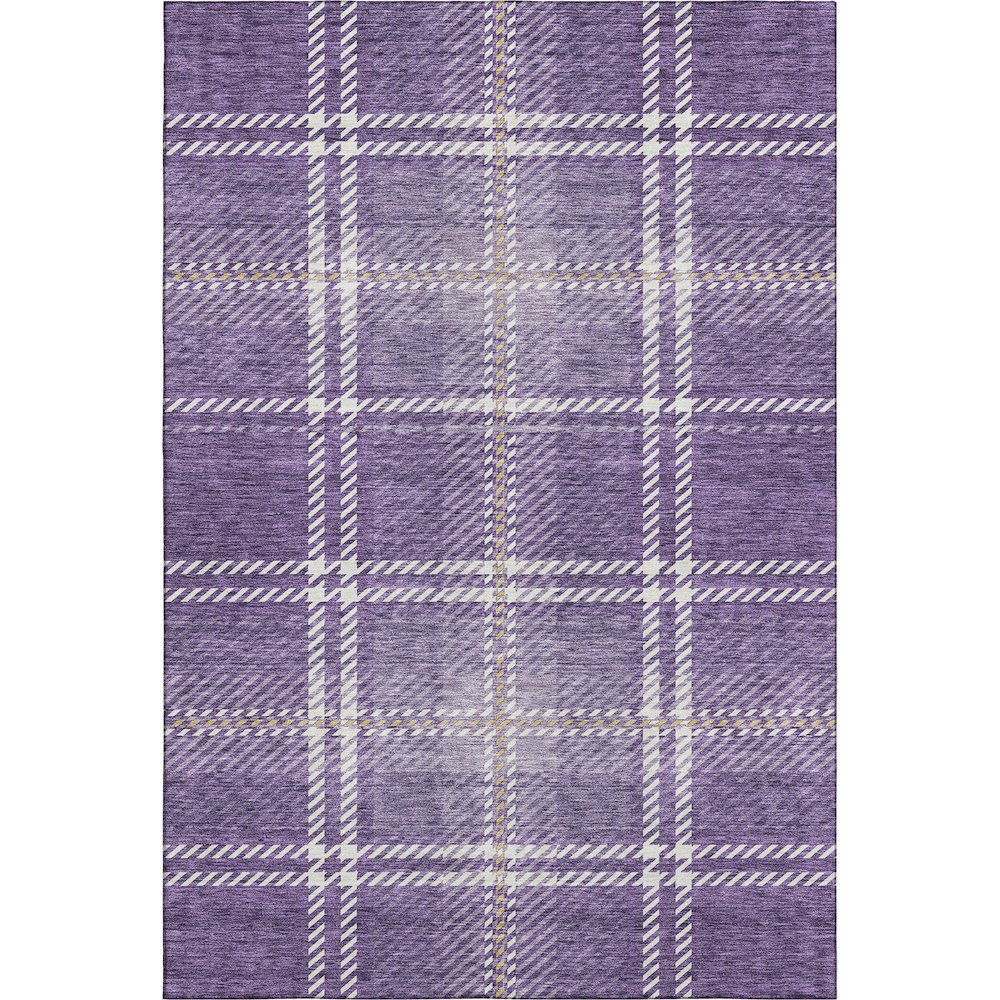 Premium Machine Washable Mayfield AMF935 Purple 5' x 7'6" Rug. Picture 1