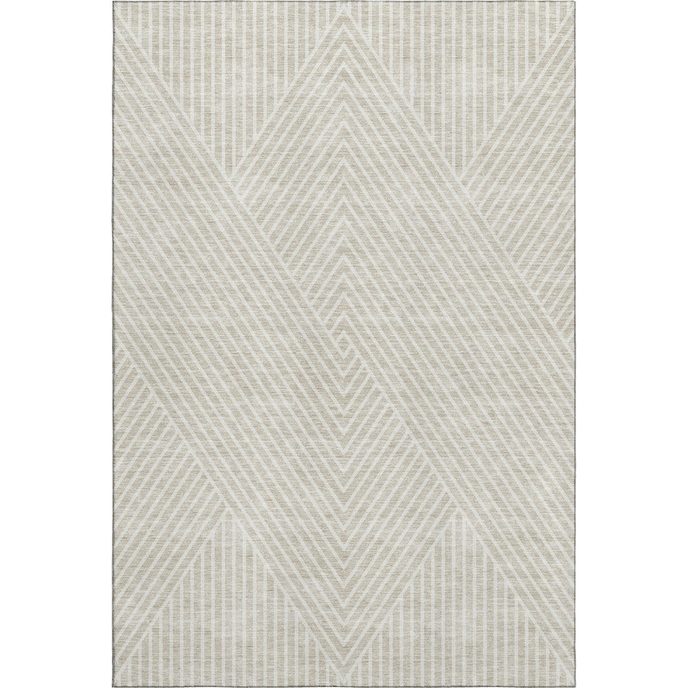 Premium Machine Washable Mayfield AMF937 Beige 5' x 7'6" Rug. Picture 1