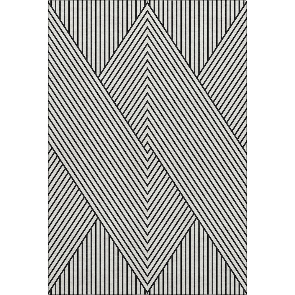 Premium Machine Washable Mayfield AMF937 White 5' x 7'6" Rug. Picture 1