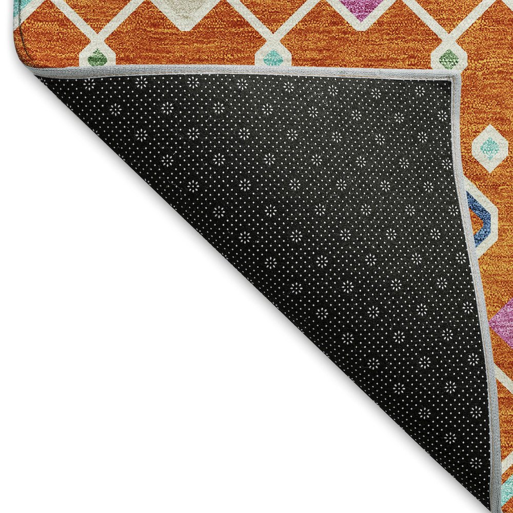 Premium Machine Washable Mayfield AMF938 Orange 2'6" x 3'10" Rug. Picture 2
