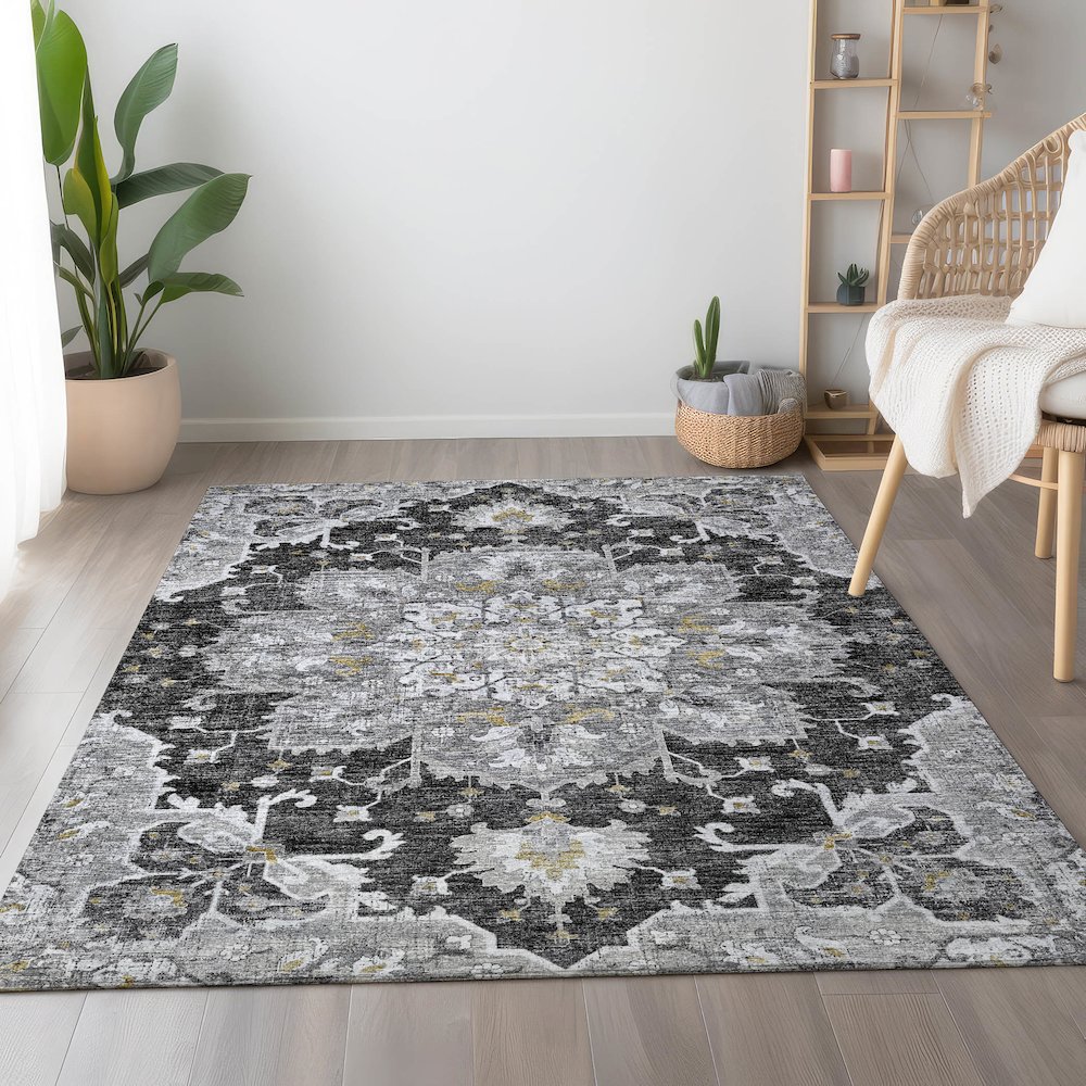 Premium Machine Washable Mayfield  Shadow 5' x 7'6" Rug. Picture 5