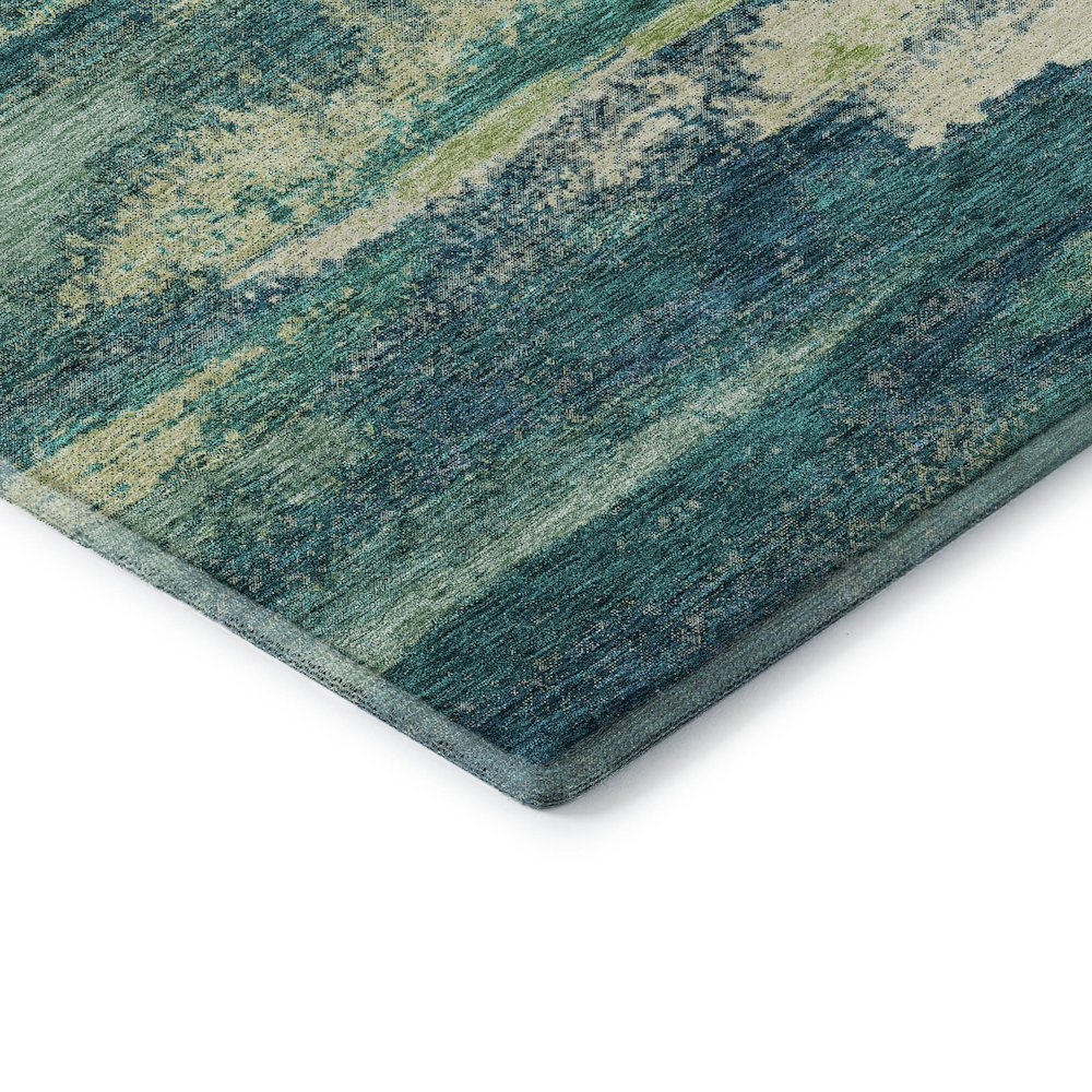 Premium Machine Washable Mayfield AMF942 Emerald 2'6" x 3'10" Rug. Picture 3