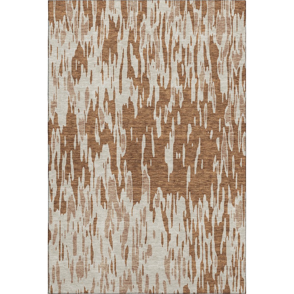 Premium Machine Washable Mayfield AMF945 Paprika 5' x 7'6" Rug. Picture 1