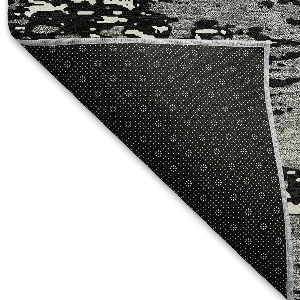 Premium Machine Washable Mayfield AMF946 Black 2'6" x 3'10" Rug. Picture 2