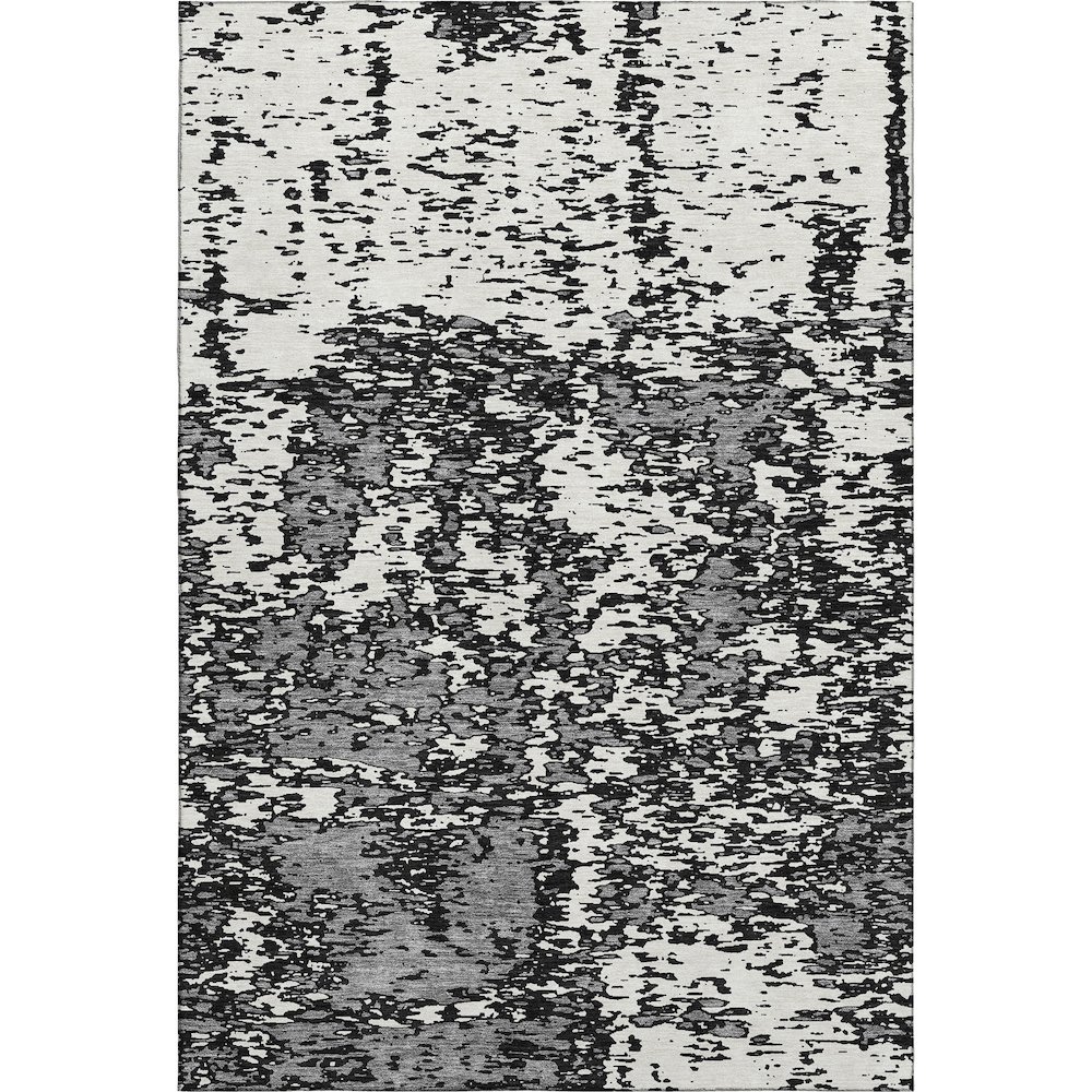 Premium Machine Washable Mayfield AMF946 Black 5' x 7'6" Rug. Picture 1