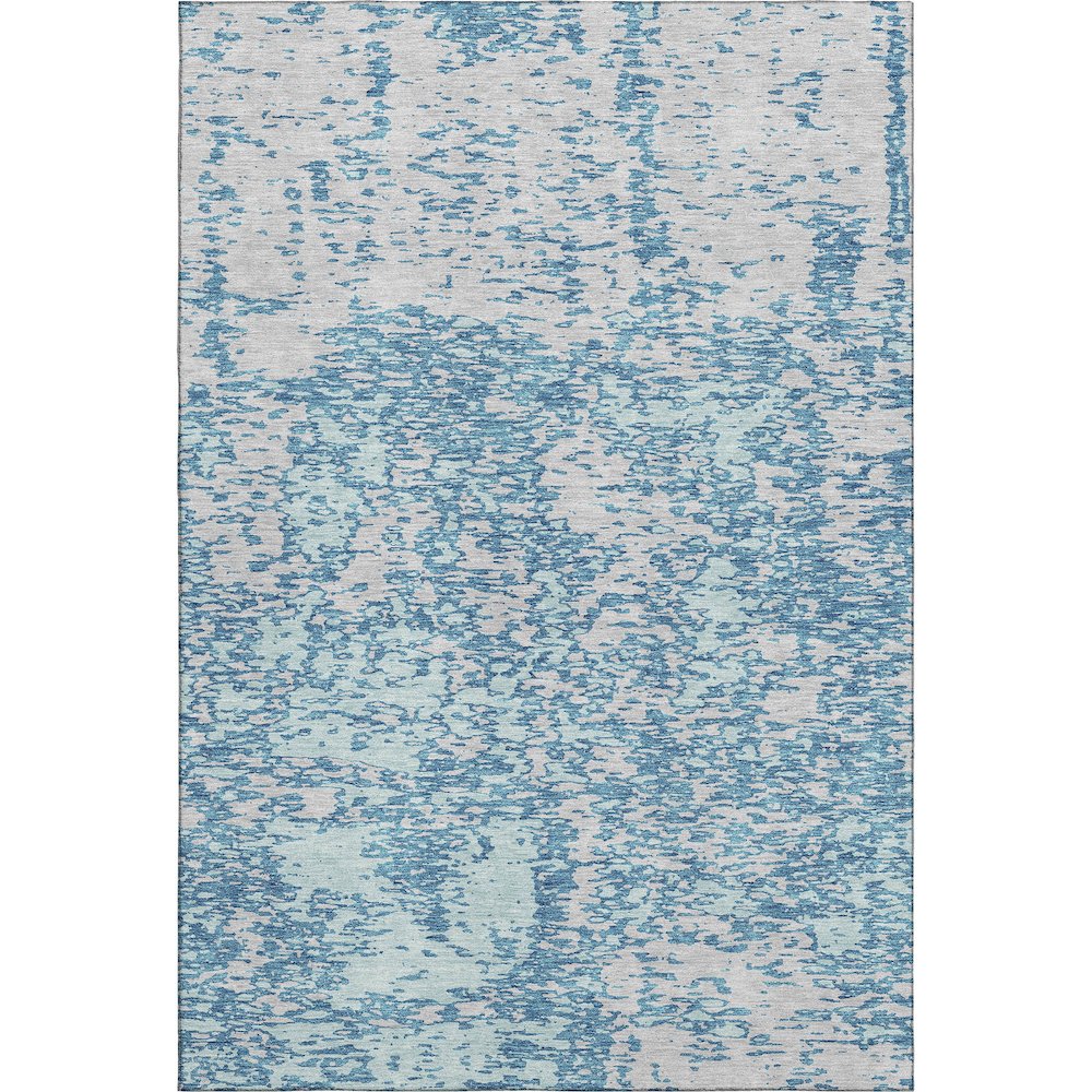 Premium Machine Washable Mayfield AMF946 Teal 5' x 7'6" Rug. Picture 1