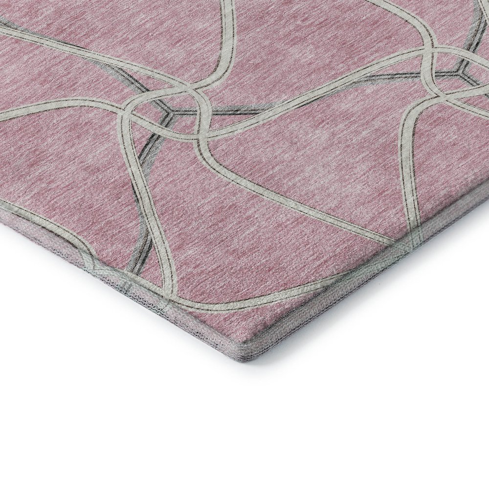 Premium Machine Washable Mayfield AMF948 Pink 2'6" x 3'10" Rug. Picture 3